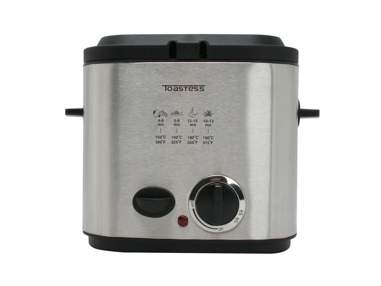 TOASTESS TDF361 Silhouette Stainless Steel Compact Deep Fryer