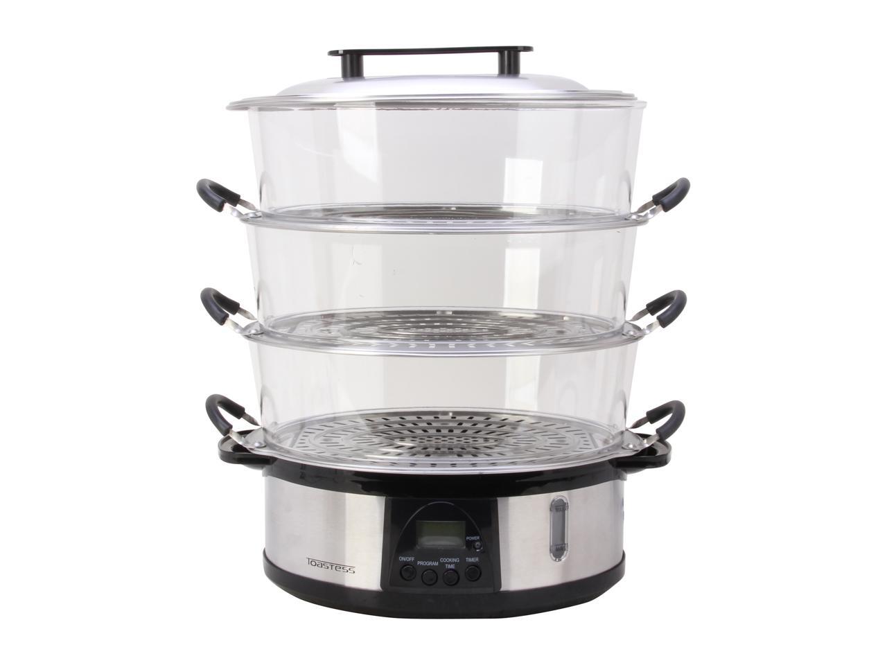 Toastess TVS682 Stainless Steel Programmable Food Steamer & Rice Cooker