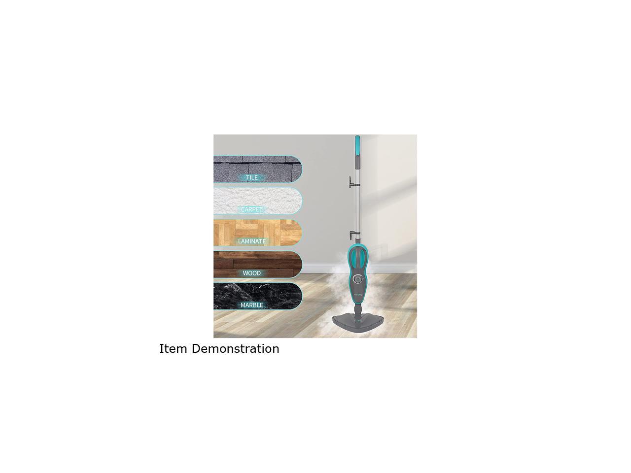 True & Tidy STM700 Teal Clean It All Steam Mop and Handheld Steamer