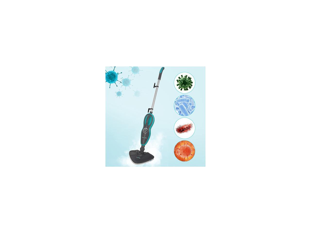 True & Tidy STM700 Teal Clean It All Steam Mop and Handheld Steamer