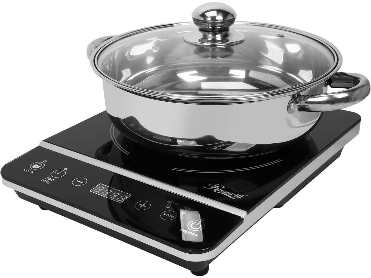 Rosewill Induction Cooker 1800-Watt with Stainless Steel Pot 10