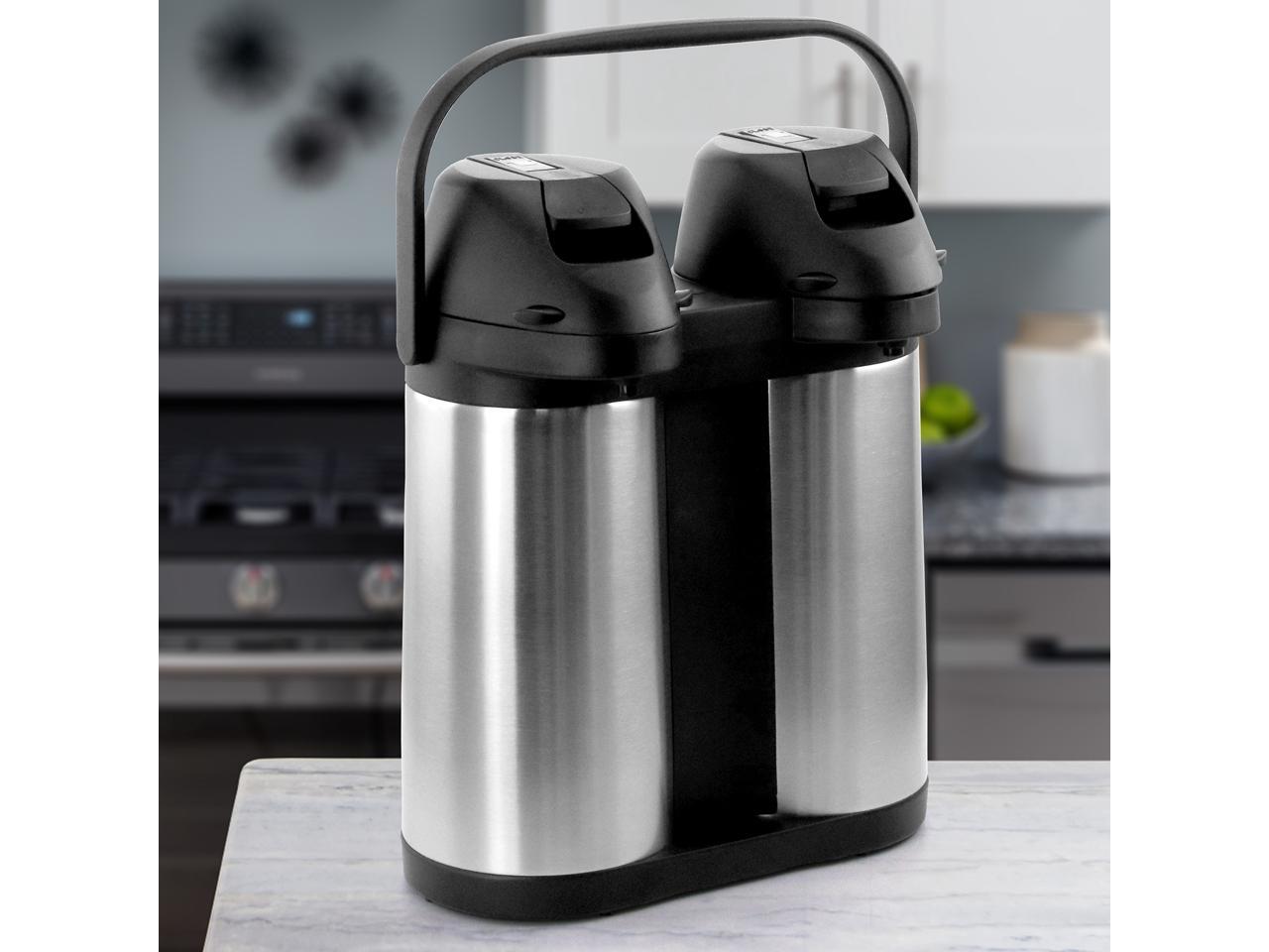 MegaChef 3L Stainless Steel Airpot, Hot Water Dispenser For Coffee And Tea - Silver
