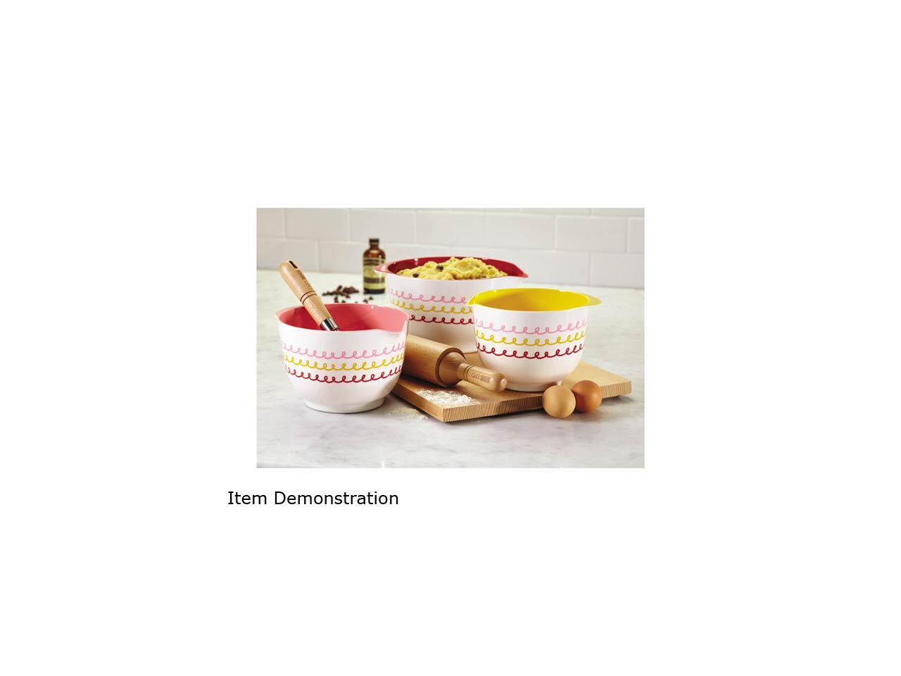Cake Boss 59729 Countertop Accessories 3Piece Melamine Mixing Bowl Set