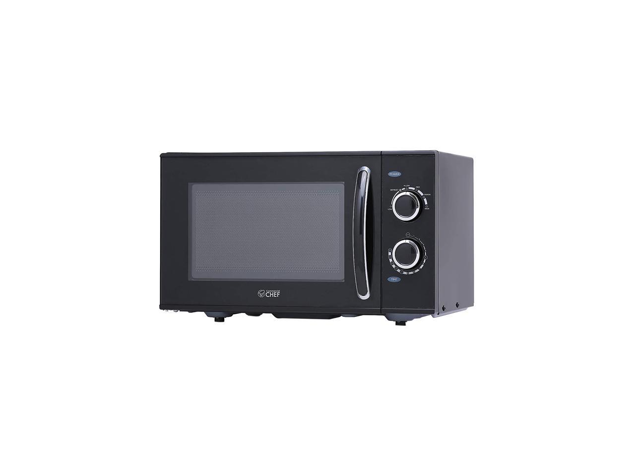 Commercial Chef 0.9 Cubic Foot Countertop Microwave, Compact, Rotary