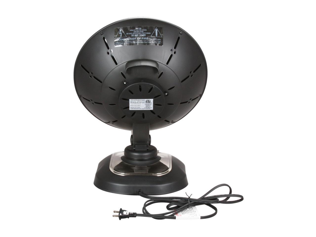 Duraflame DFHIH12O Parabolic Oscillating Radiant Heater Black