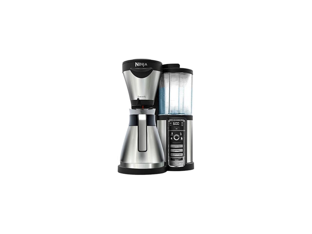 Refurbished Ninja CF085W Coffee Bar with Auto IQ and Thermal Carafe 4 Brew Types, Black