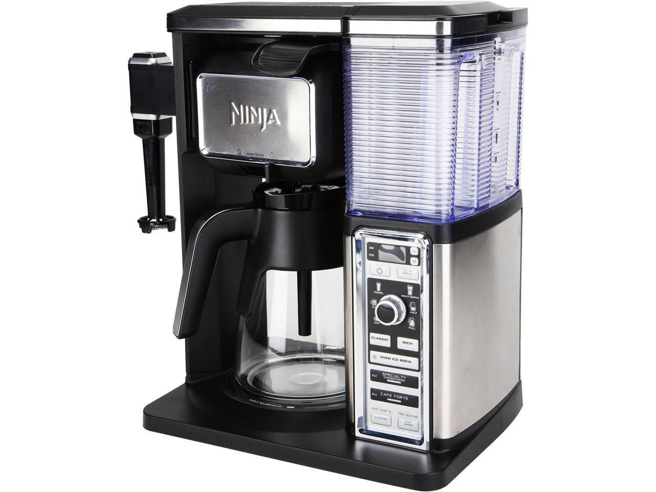 Refurbished Ninja CF090 Coffee Bar Glass Carafe System, Black/Silver