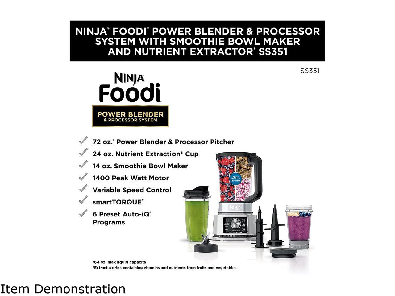 Ninja Foodi Power Blender & Processor System with Smoothie Bowl Maker