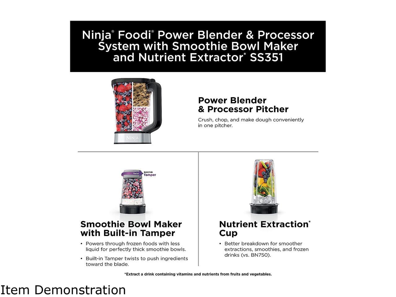 Ninja Foodi Power Blender & Processor System with Smoothie Bowl Maker