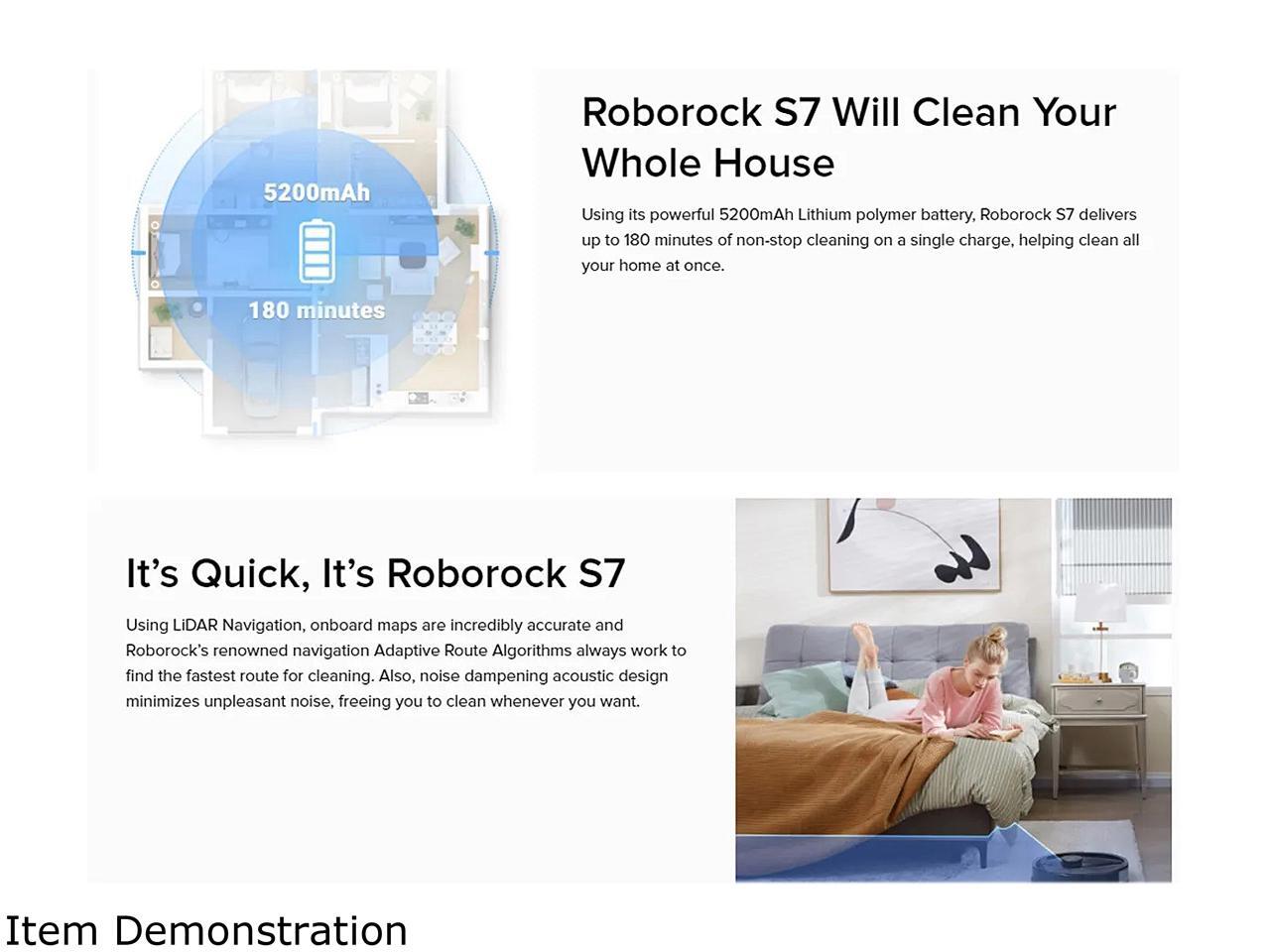 Roborock S6 MaxV Robot Vacuum Cleaner and Mop Black (8.01.0440