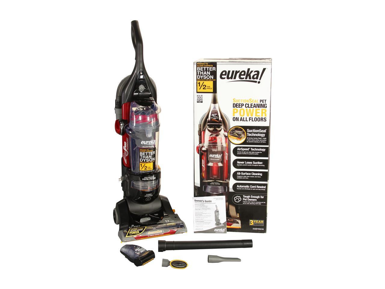 EUREKA AS1104A SuctionSeal PET Upright Vacuum Black