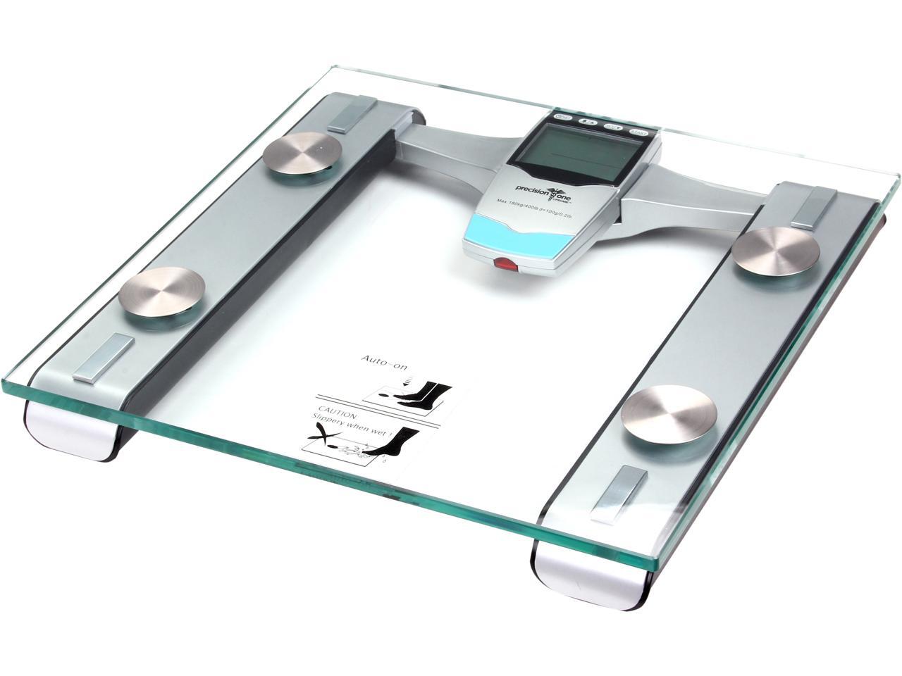 Precision One 7853 Removable Remote Glass LCD Digital Body Fat Scale