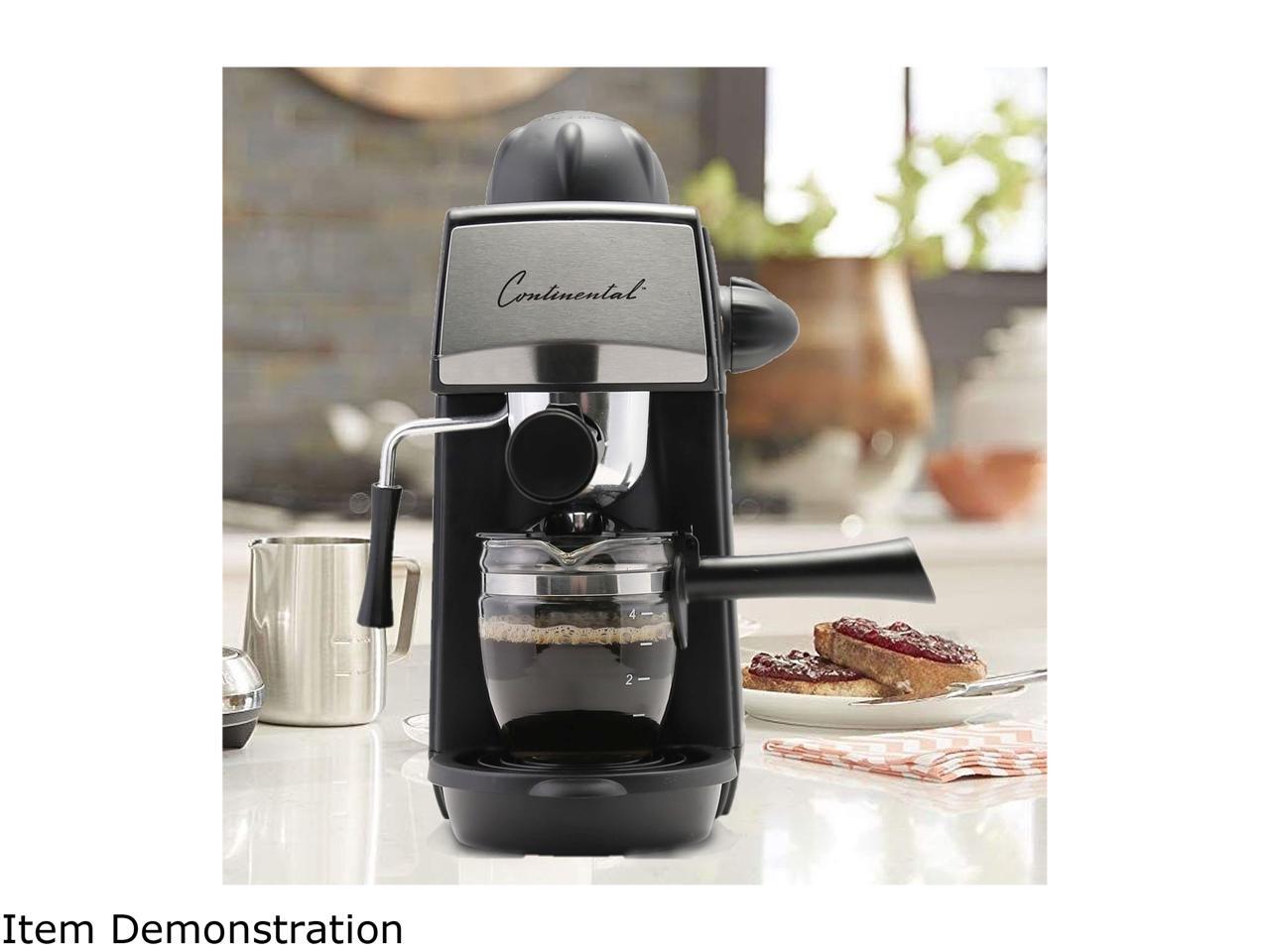 Continental Electric CPCE009 Espresso Maker 4Bar, 1 to 4Cup Black