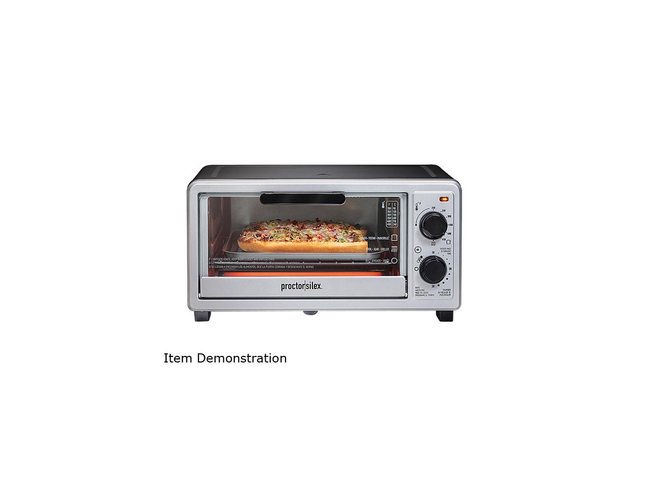 Proctor Silex 31260 Black 4 Slice Toaster Oven