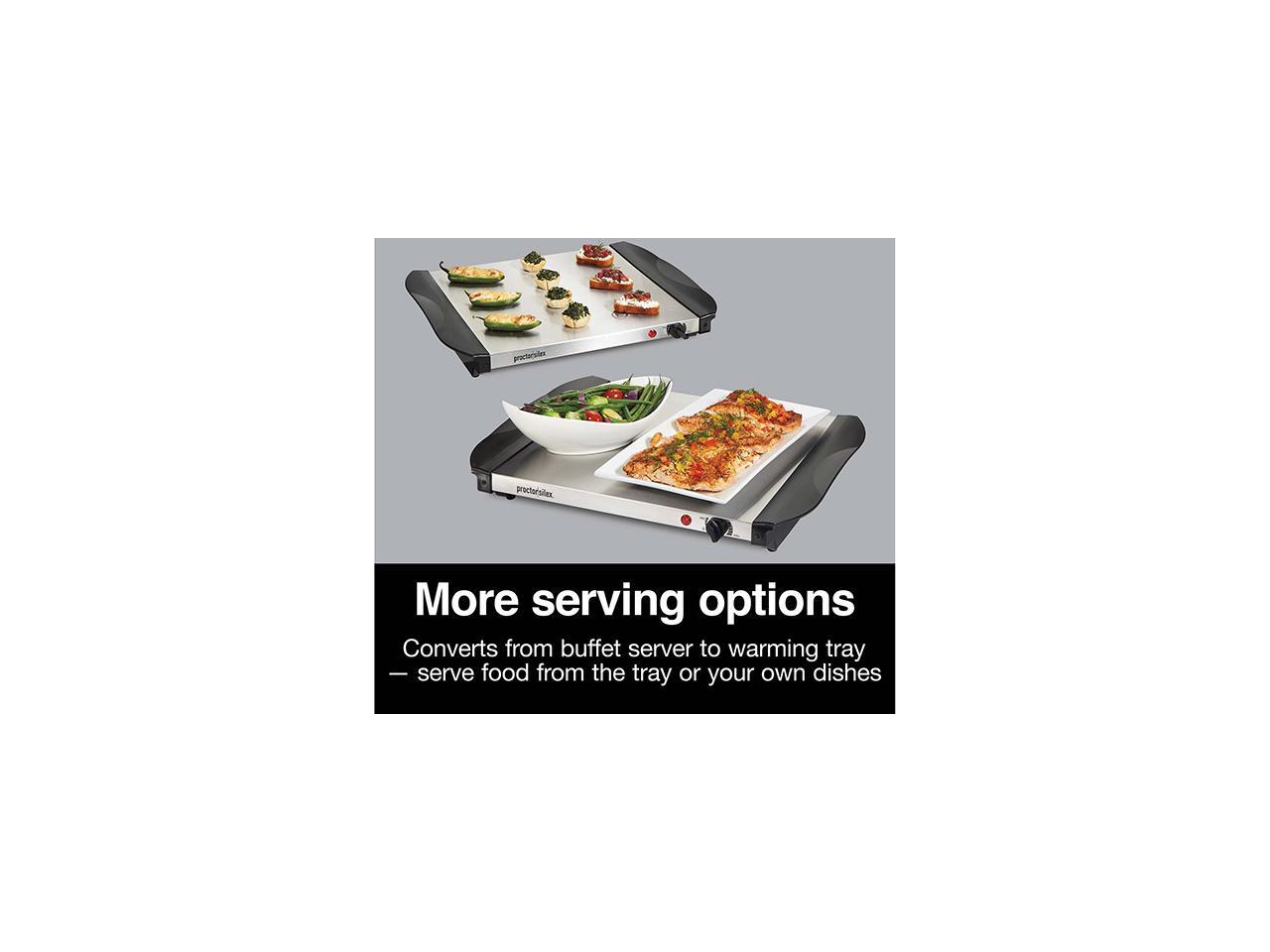 Proctor Silex 34320 Double Buffet Server / Warming Tray, 2 Removable