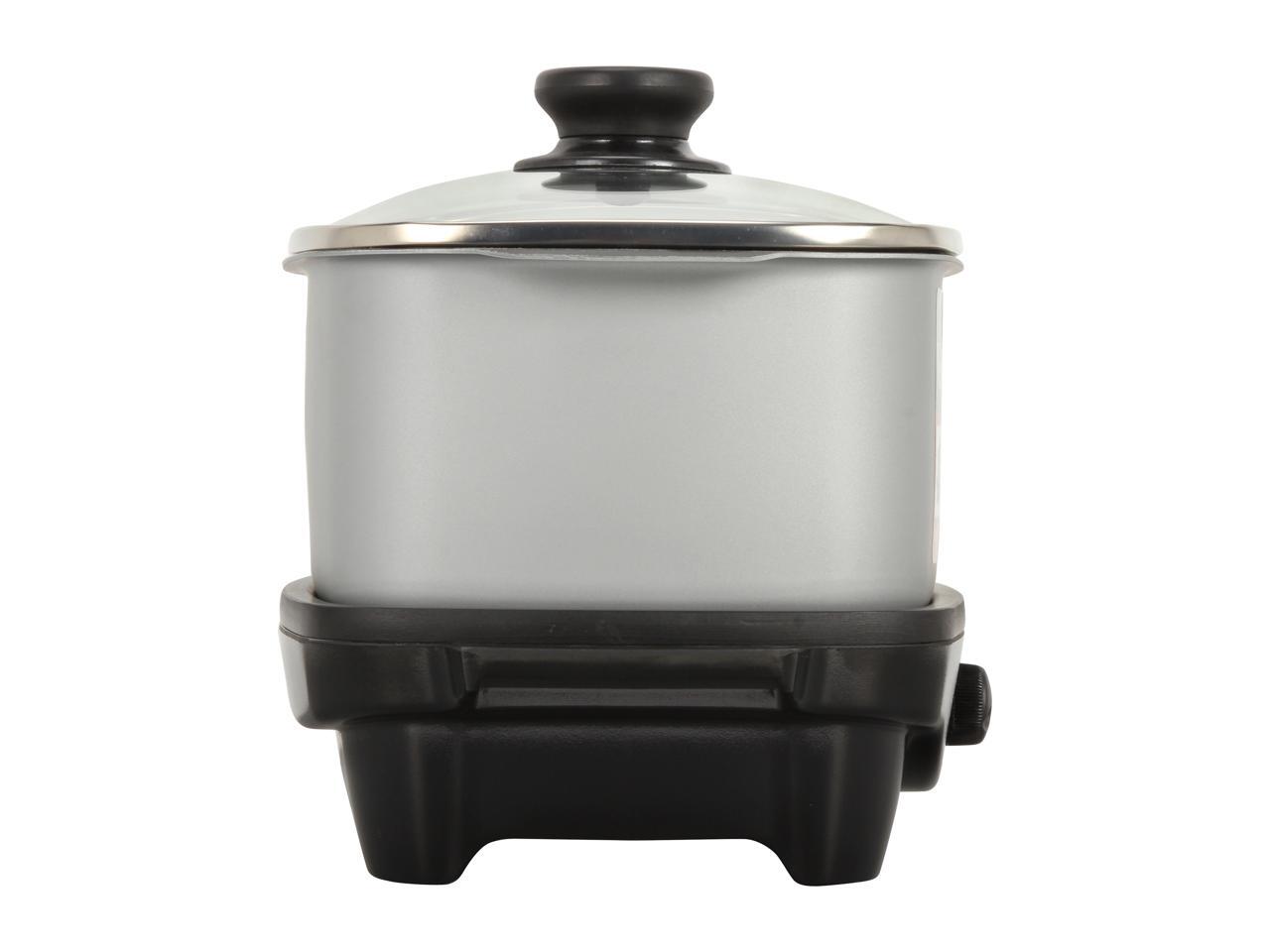 West Bend 84905 Stainless Steel 5 Qt. 2 in 1 Slow Cooker and mini