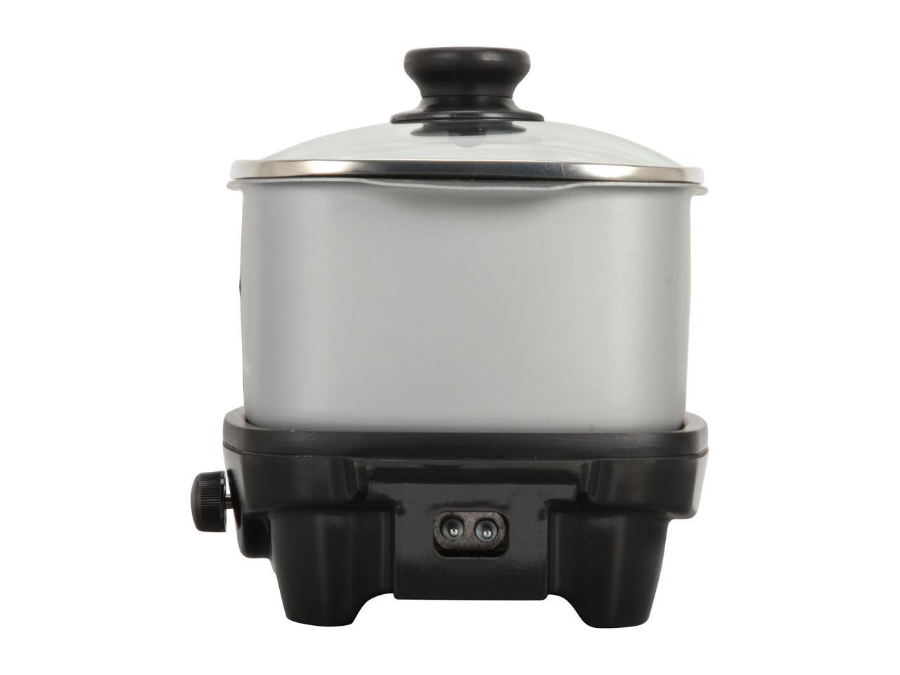 West Bend 84905 Stainless Steel 5 Qt. 2 in 1 Slow Cooker and mini