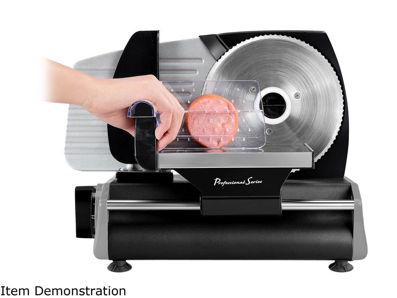 Continental Electric Professional Series Deli Meat Slicer, Black