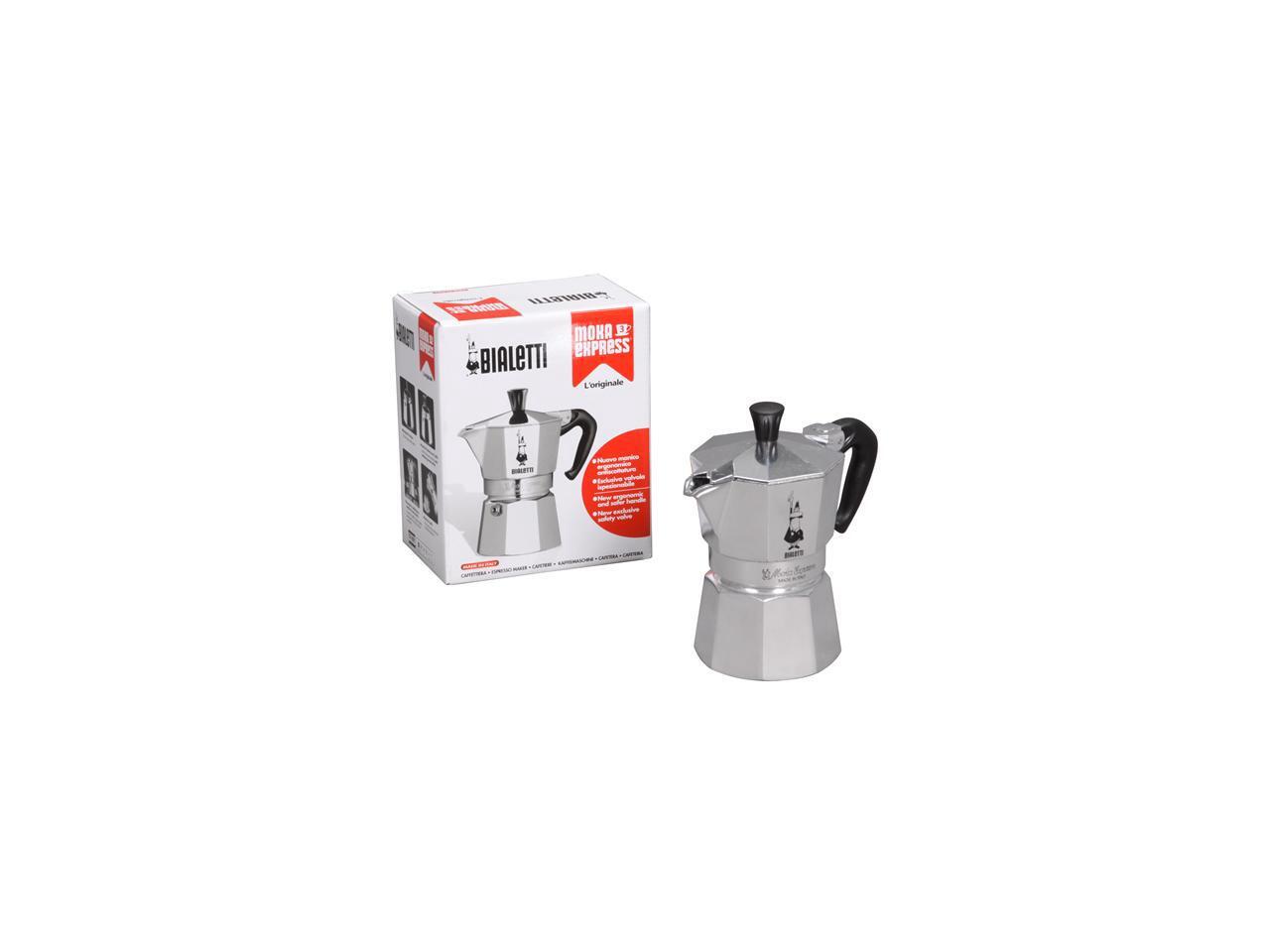 Bialetti 6799 Moka Express 3 Cup Espresso Maker Silver