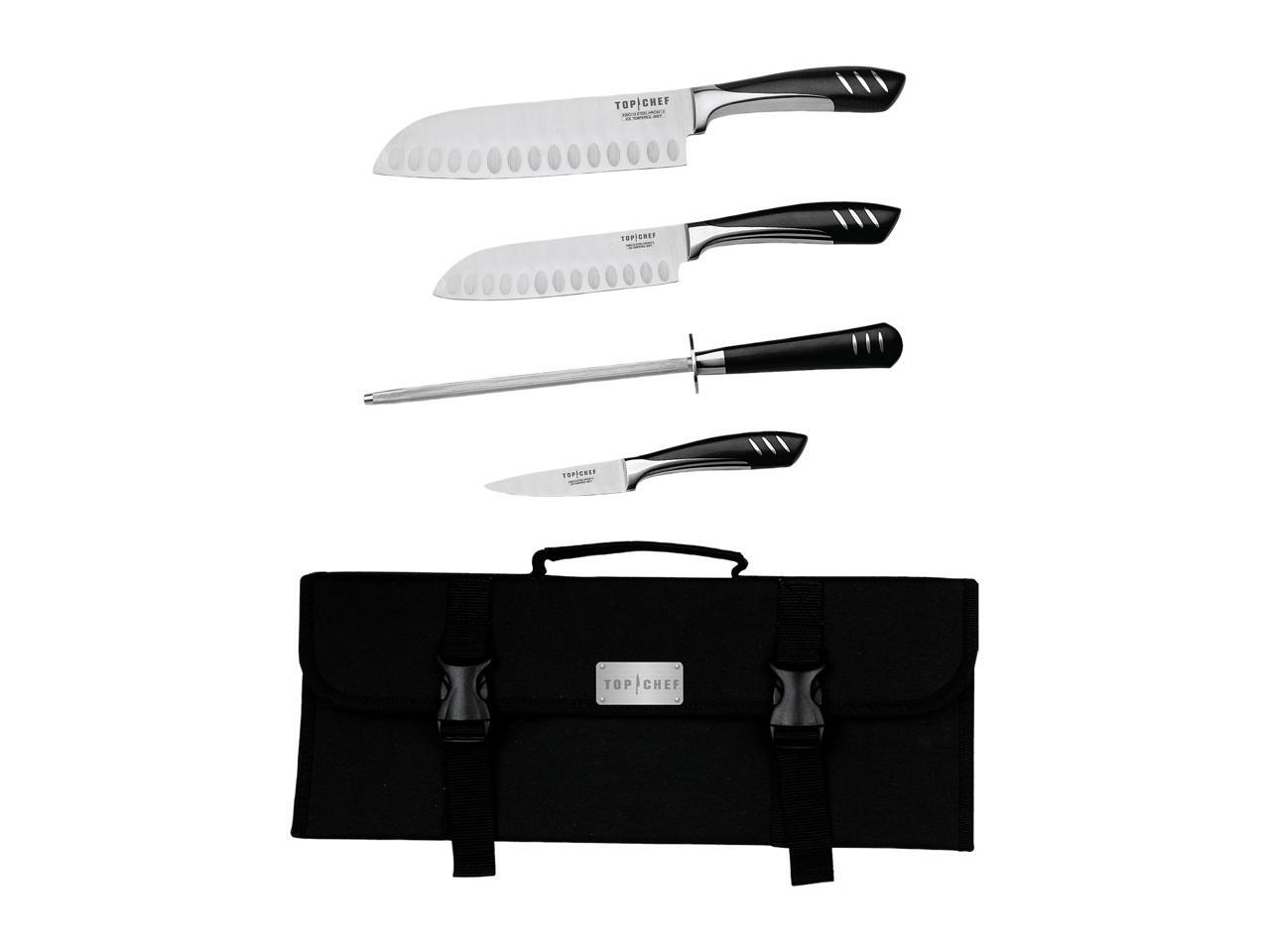 Open Box Top Chef 80TC03upc 5 Piece Stainless Steel Knife Set