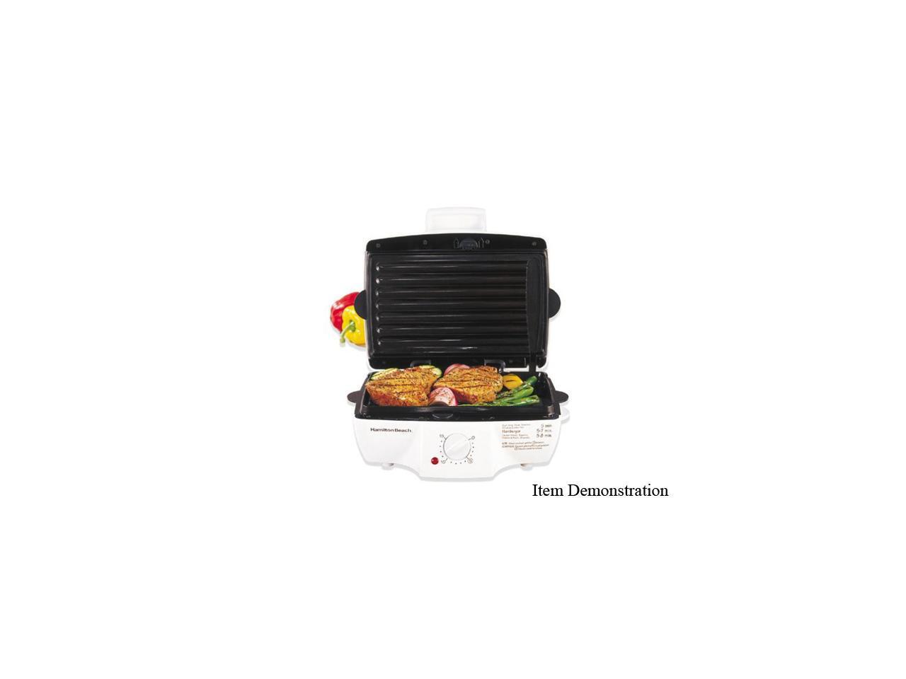 Hamilton Beach 25285H White Indoor Grill with Removable Grids