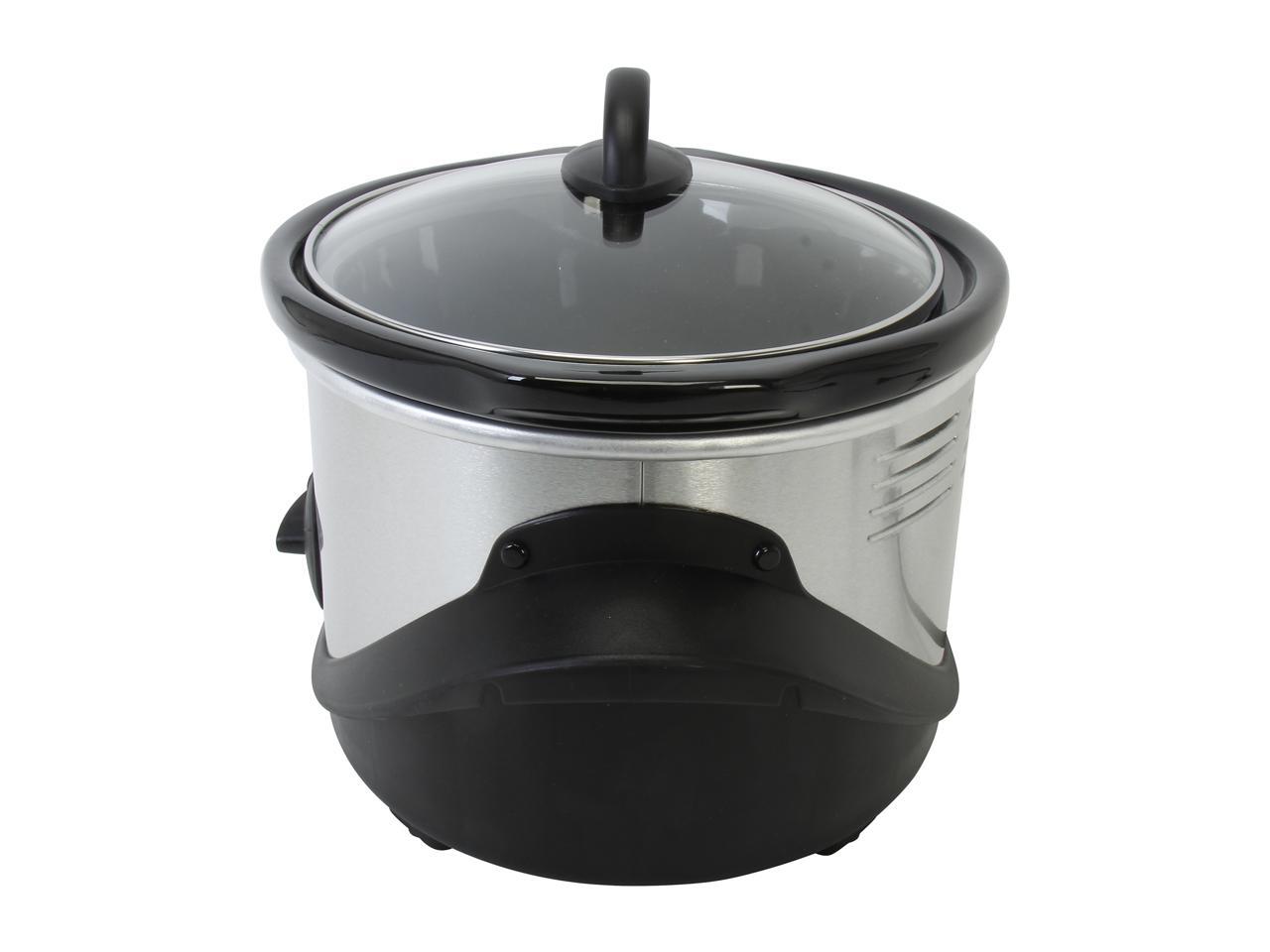 Hamilton Beach 33141 White & Black Slow Cooker