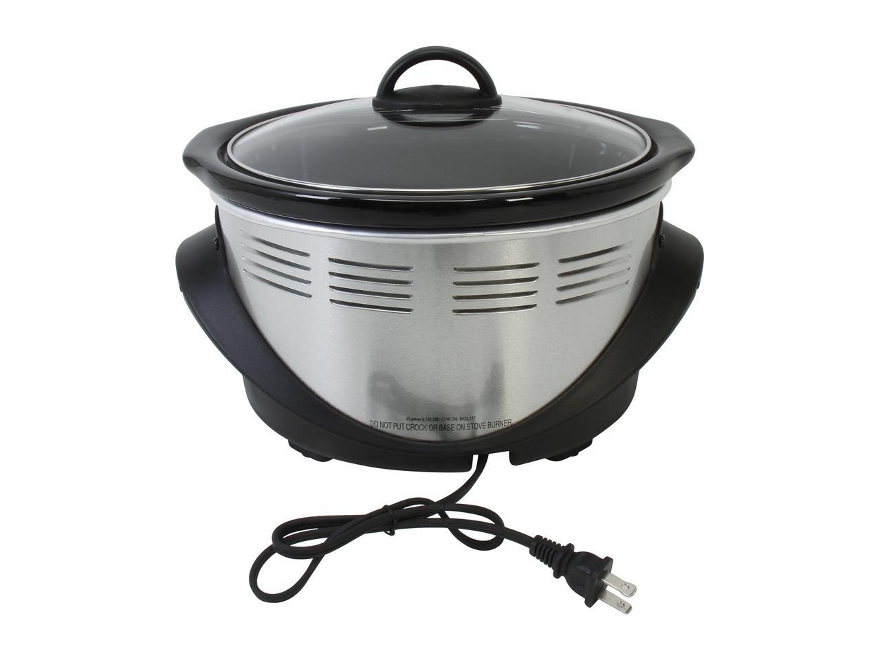 Hamilton Beach 33141 White & Black Slow Cooker