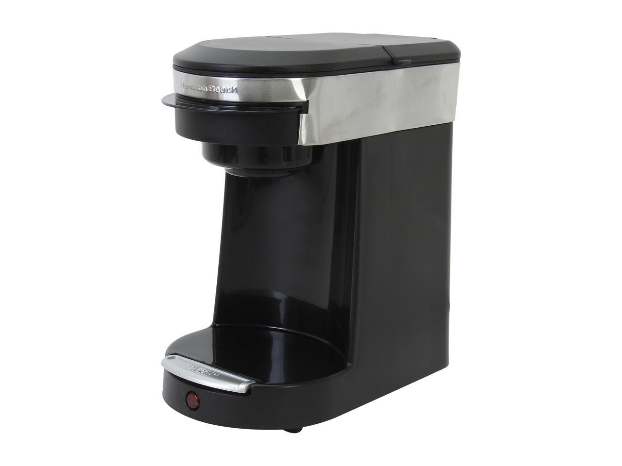 Hamilton Beach 49970 Black/Steel Personal Cup One Cup Pod Brewer ...