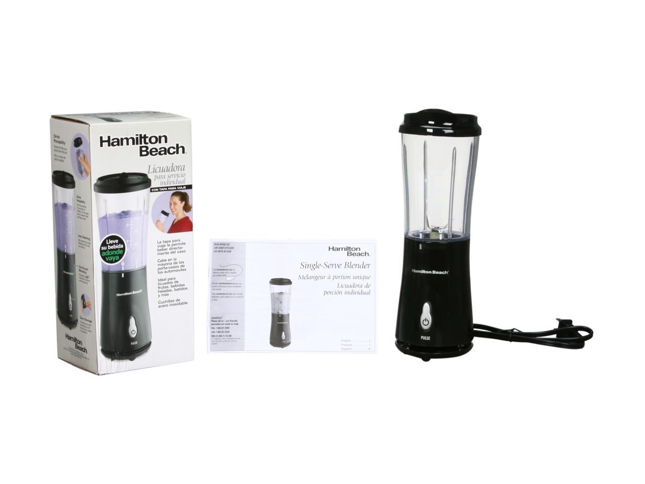 Hamilton Beach 51101B Black SingleServe Blender with Travel Lid