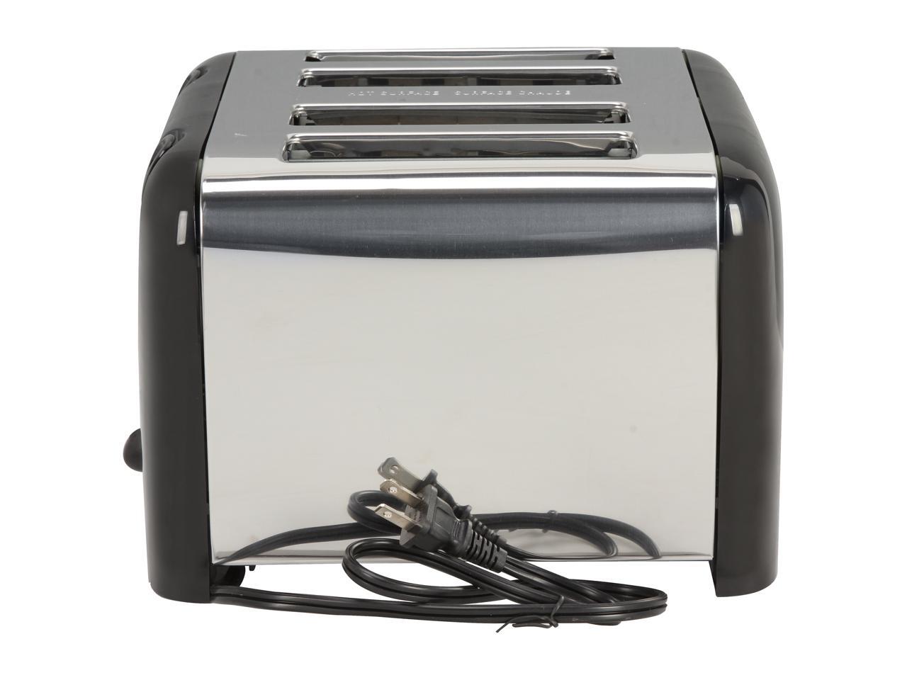 Proctor Silex 24608Y Chrome & Black 4Slice CoolWall Toaster