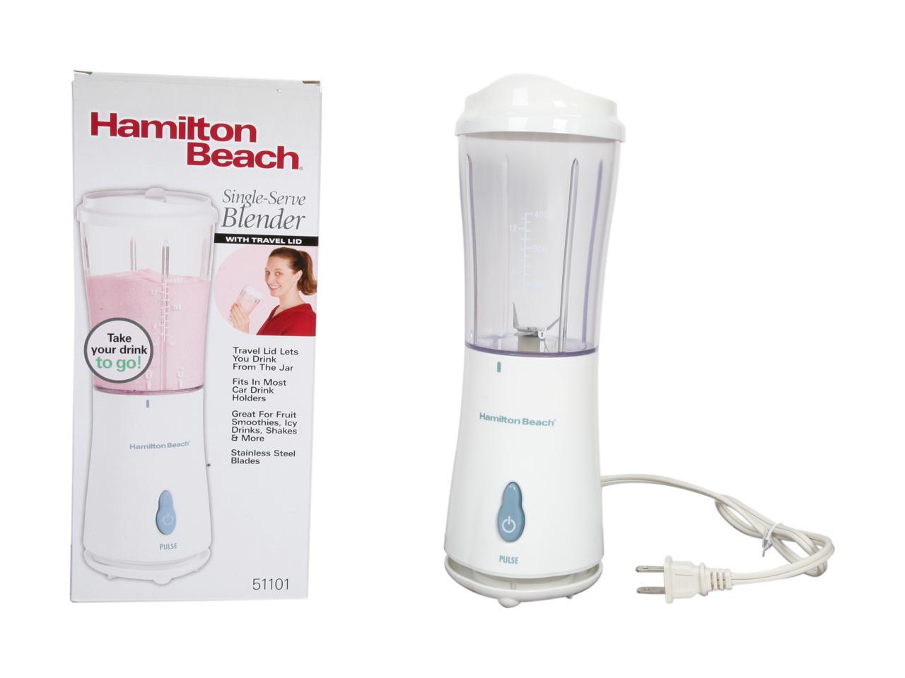 Hamilton Beach 51101 White SingleServe Blender with Travel Lid Newegg.ca