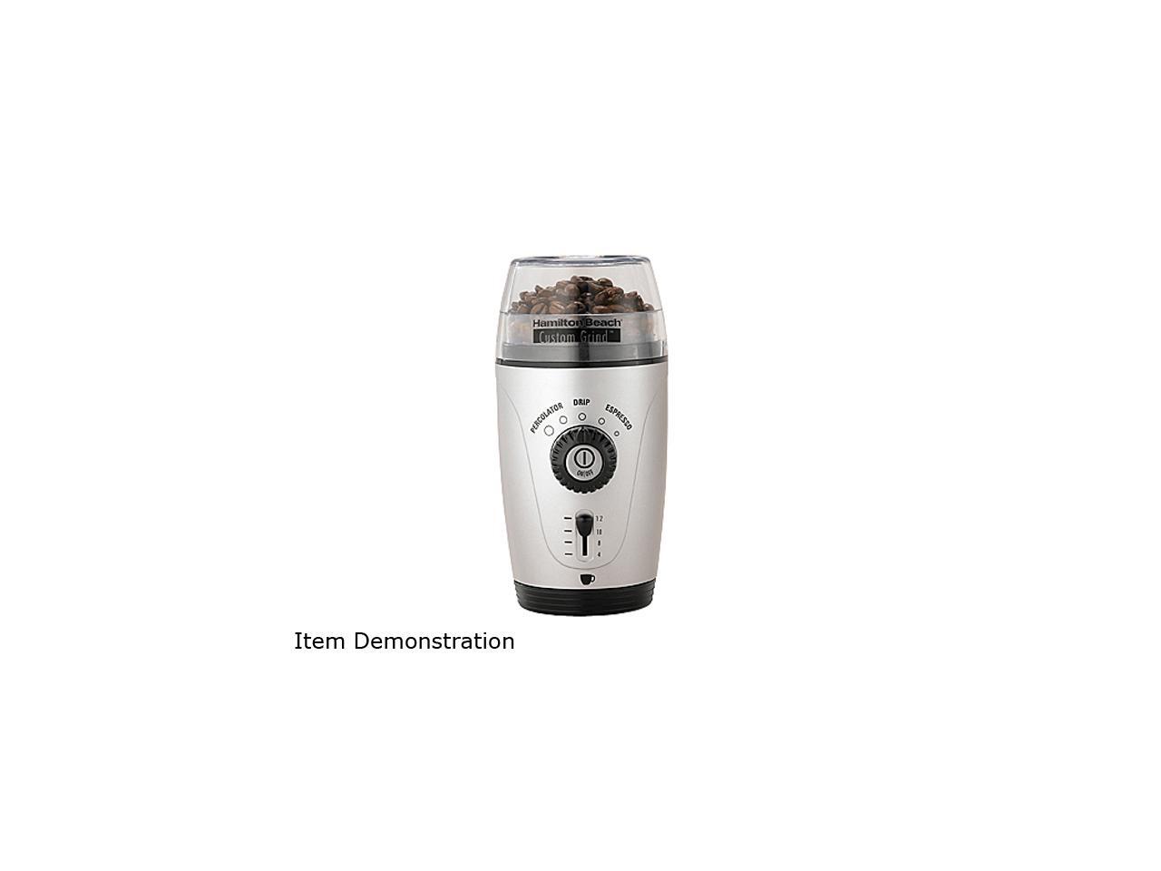 Hamilton Beach 80365 Silver Custom Grind HandsFree 12 Cup Coffee