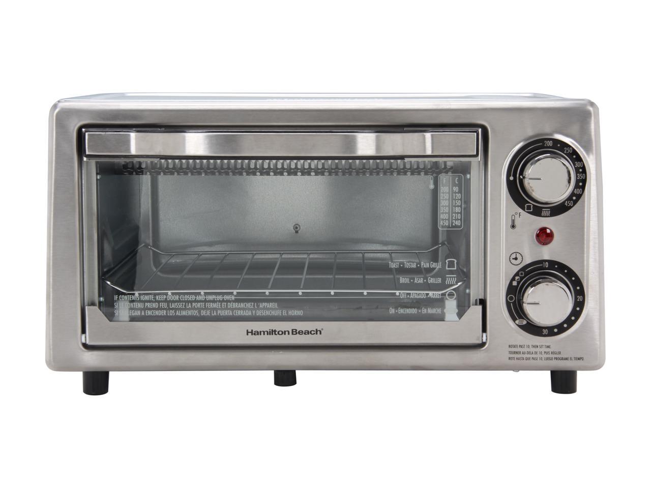 Hamilton Beach 4Slice Toaster Oven, Stainless Steel