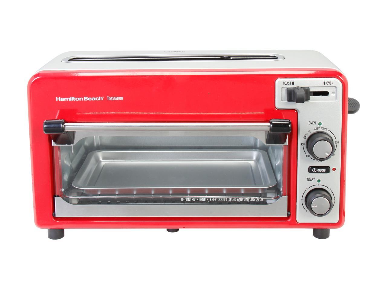 Hamilton Beach 22722 Red/Silver 2Slice Toaster and Oven