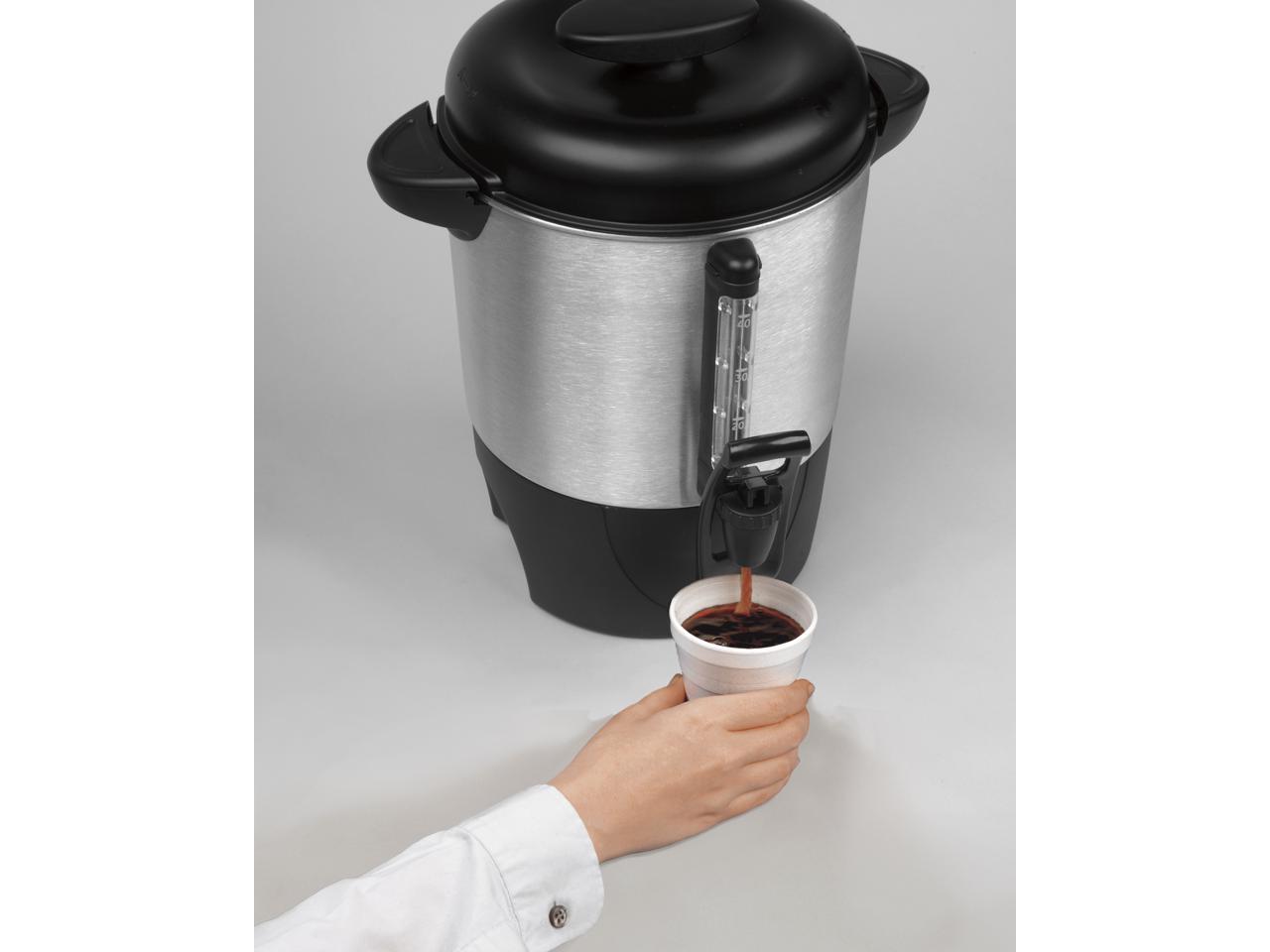 Hamilton Beach 40514 Black/Steel 40 Cup Dispensing Coffee Urn