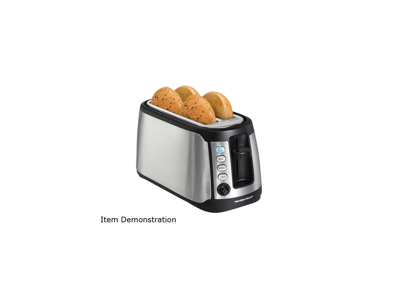 Hamilton Beach 24810 4 Slice Long Slot Keep Warm Toaster