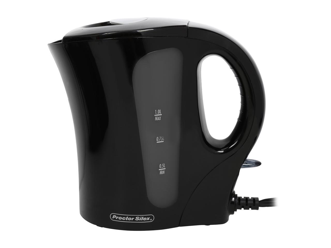 Proctor Silex K2087 1Liter Electric Kettle, Black