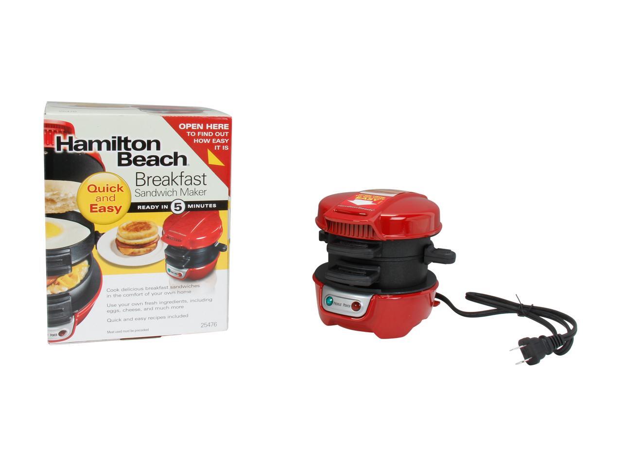 Hamilton Beach 25476 Breakfast Sandwich Maker, Red