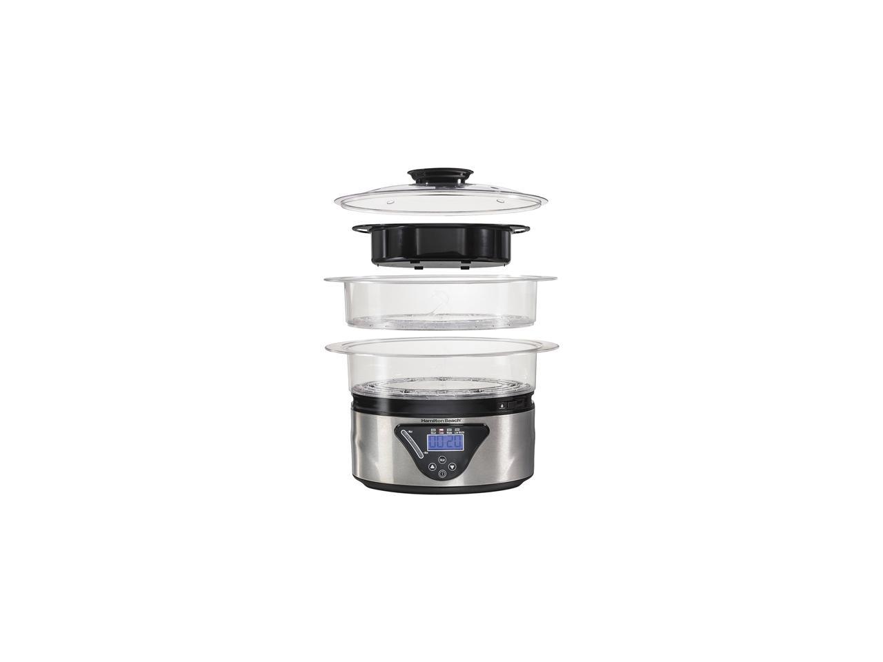 Hamilton Beach 37530A 5.5 Quart 2 Tier Digital Food Steamer - Newegg.com