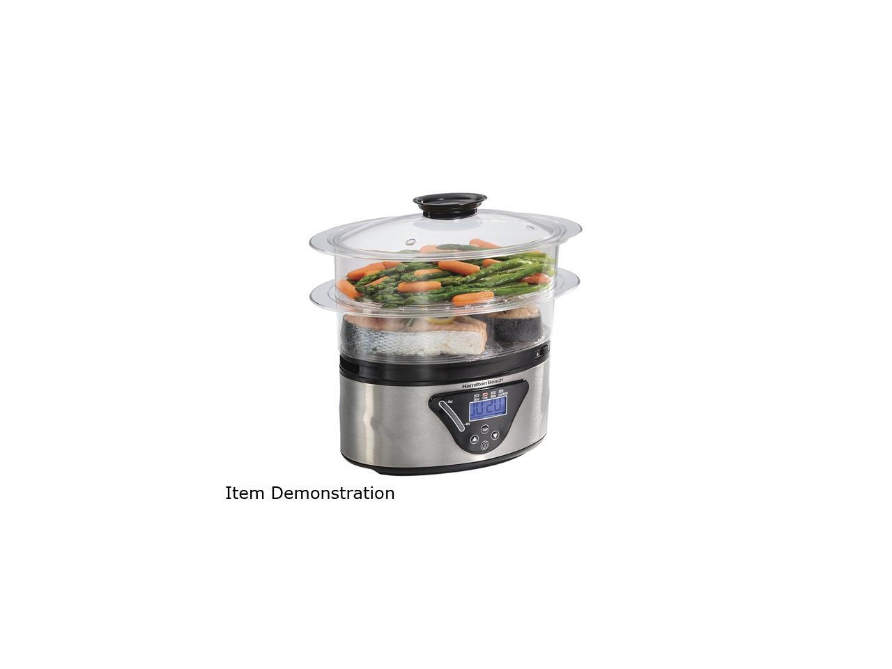 Hamilton Beach 37530A 5.5 Quart 2 Tier Digital Food Steamer