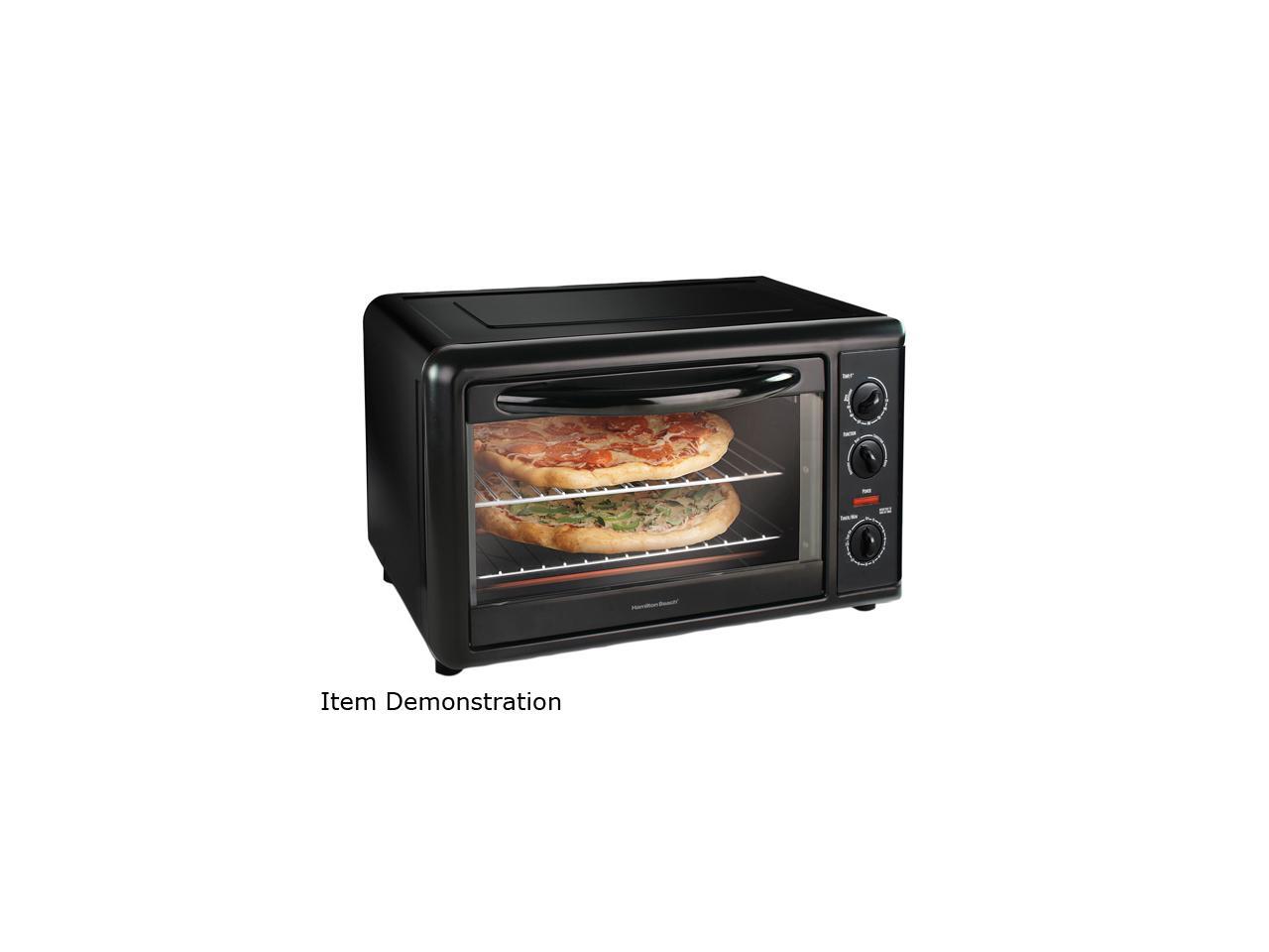 Hamilton Beach 31101 Black Countertop Convection Oven with Rotisserie