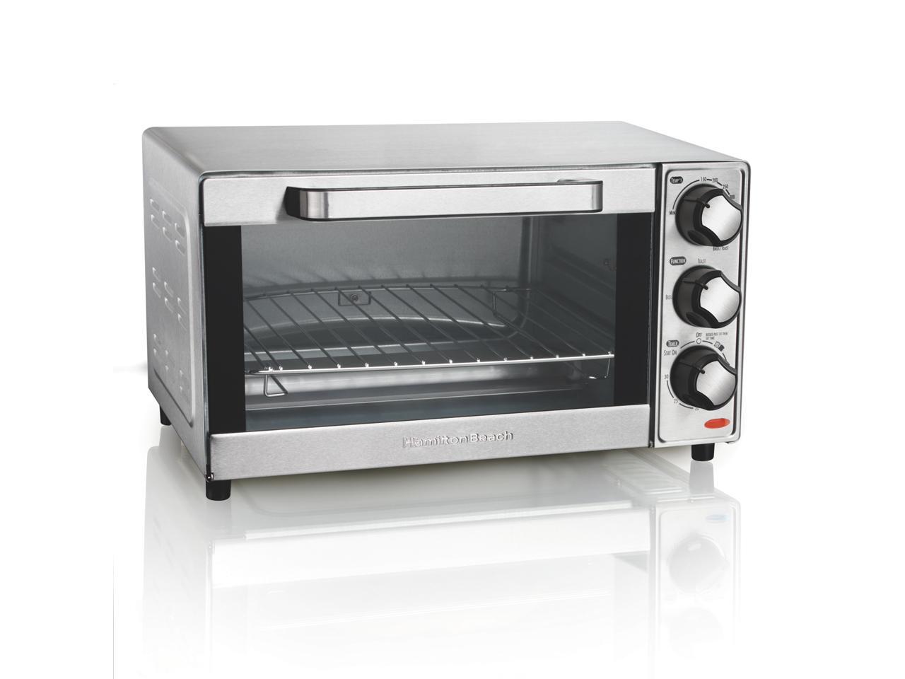 Hamilton Beach 31401 Silver Stainless Steel 4 Slice Toaster Oven
