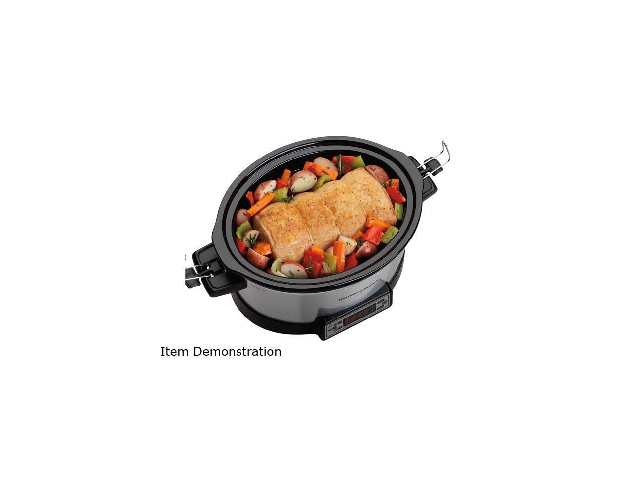 Hamilton Beach 33642 Stainless Steel Right Size Programmable Slow Cooker