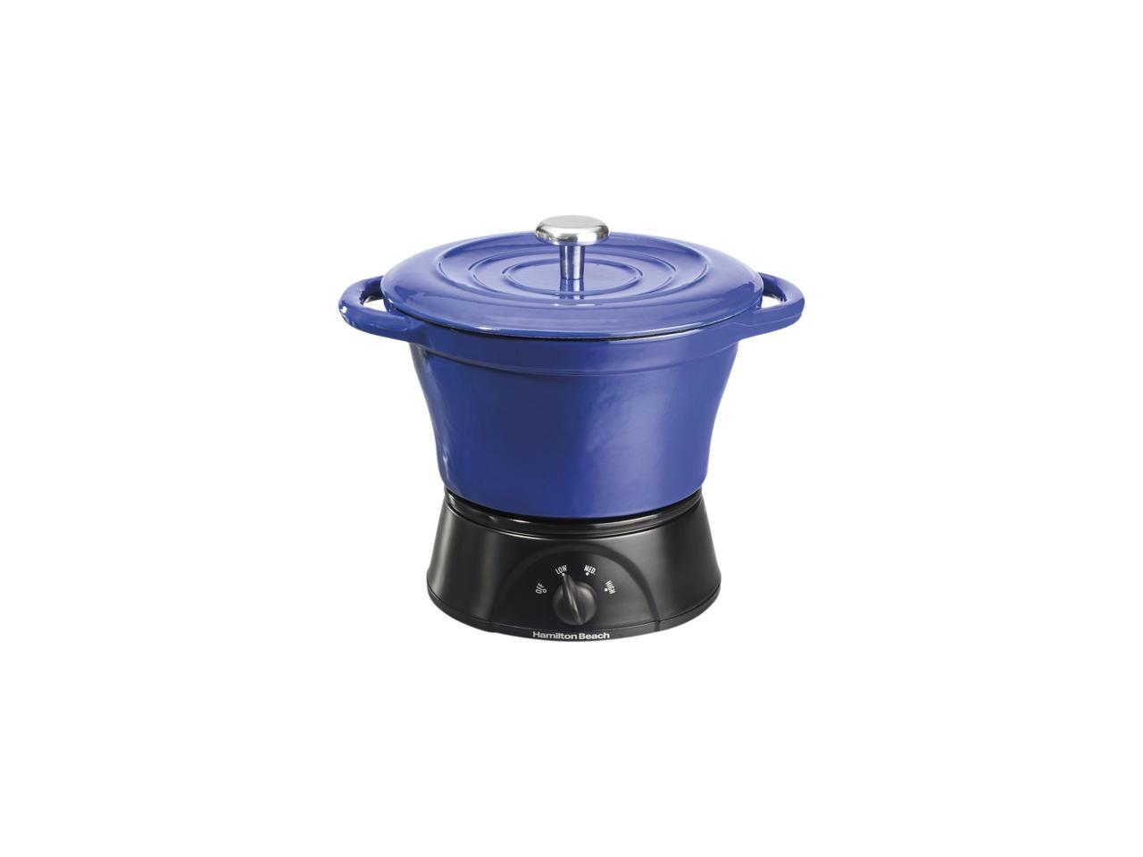 Hamilton Beach 1.5 Quart 3Piece Cast Iron Party Crock Warmer, 33415