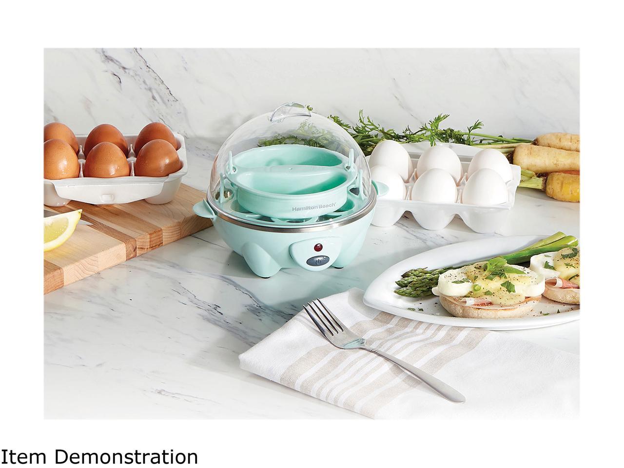 Hamilton Beach 25504 Teal 3in1 Egg Cooker with 7 Egg Capacity