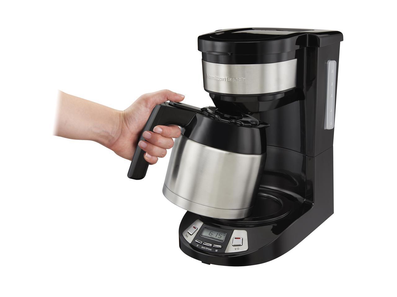 Hamilton Beach 46240 Black 8 Cup Programmable Coffee Maker with Thermal