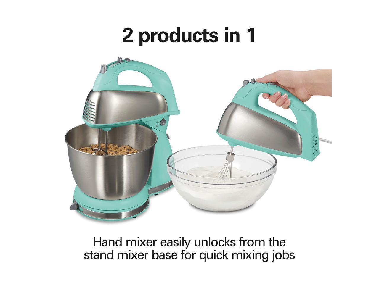 Hamilton Beach 64658 Classic 4 Quart 6 Speed Stand Mixer Aqua Blue