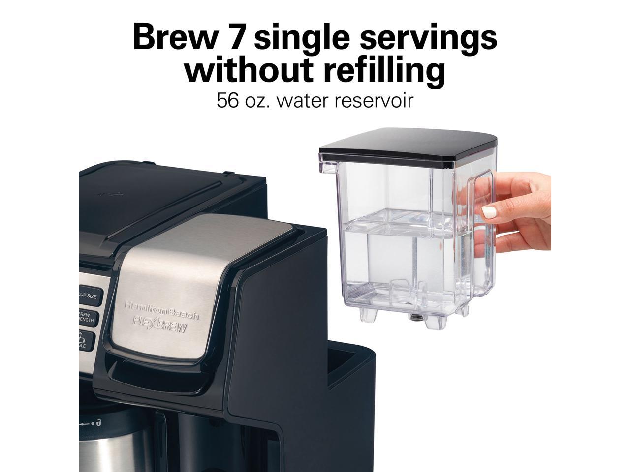 Hamilton Beach 49920 Black FlexBrew TRIO Coffee Maker with 12 Cup