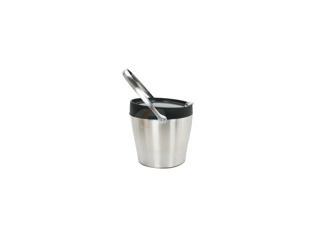 OXO 1058009 SteeL 3Piece Ice Bucket w/ Tongs & Tong Holder