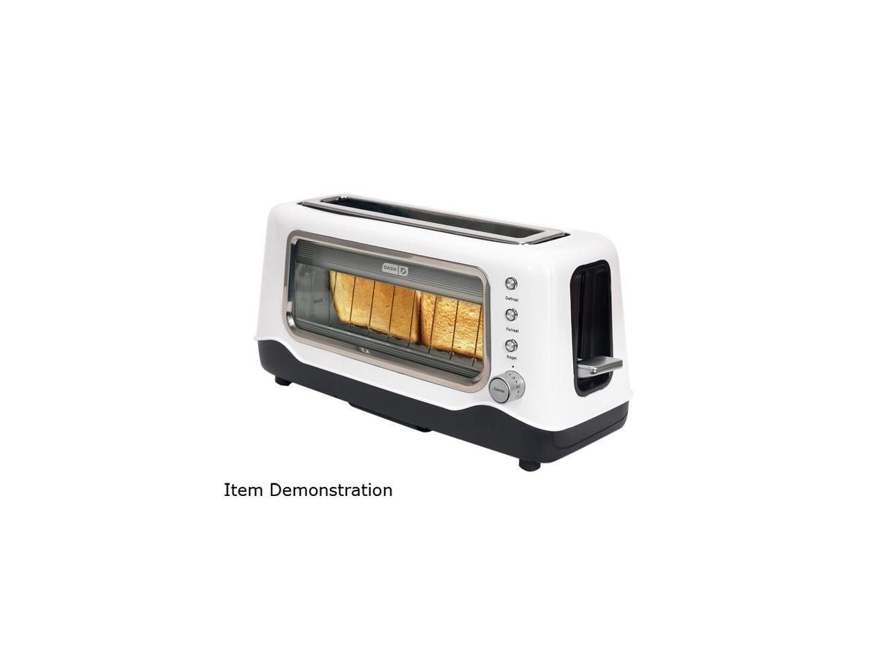Storebound DVTS501WH White Dash Clear View Toaster, Window, 2 Slice